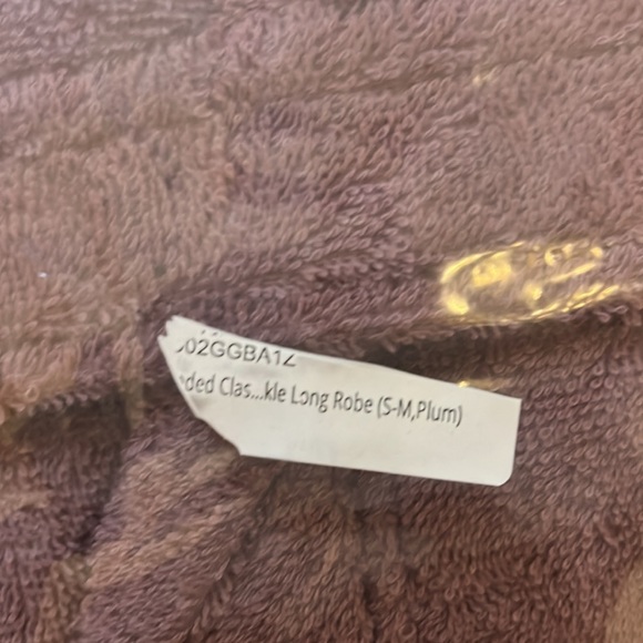 NWT Ares Hooded Classic Robe size s/m plum - Picture 5 of 6